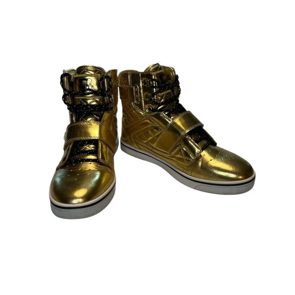 Vlado Atlas High Top Women's Gold Metallic Lace Up Fashion Sneakers Shoes Size 8 - Picture 3 of 15